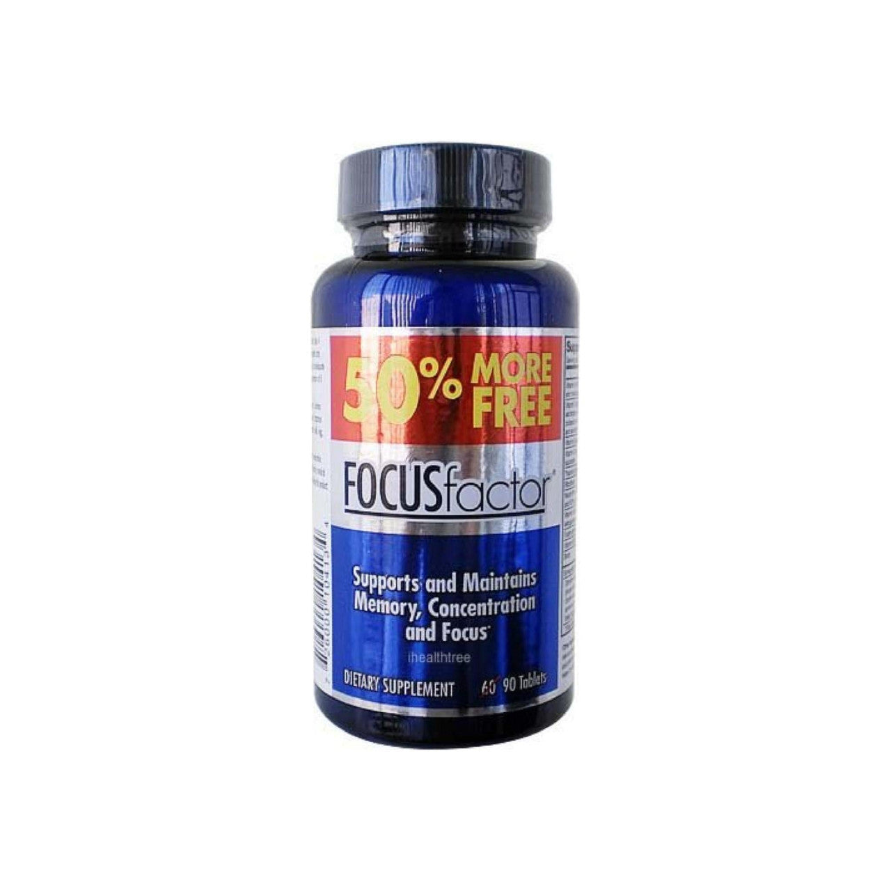 Focus Factor memory support tablets for brain from Pasteur Pharmacy, showing a bottle of vitamins and supplements for cognitive health.