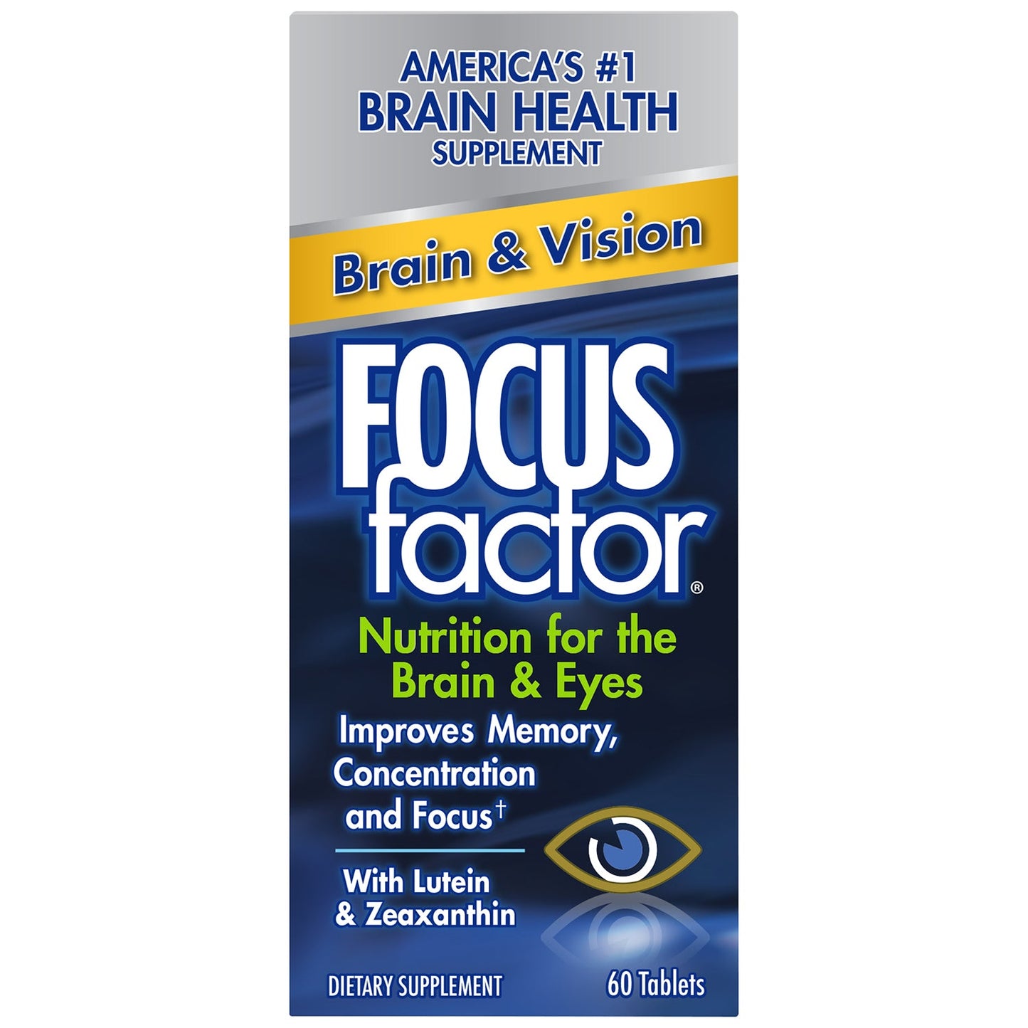 Focus Factor TB 60 es vitamin supplement bottle from Pasteur Pharmacy, showing the label and packaging.