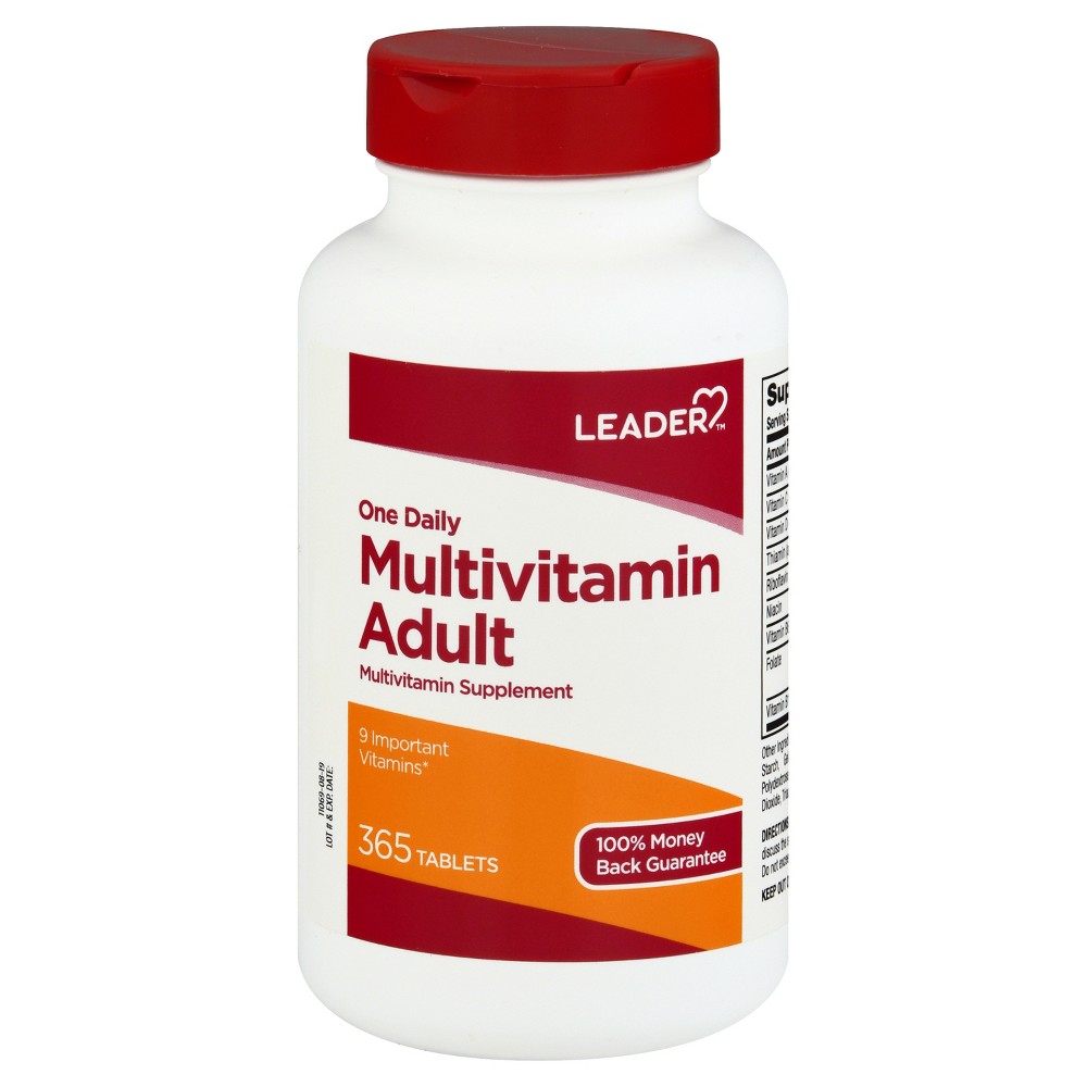 Leader™ One Daily Multivitamin adult formula in bottle, supplement vitamins and minerals for daily health from Pasteur Pharmacy.