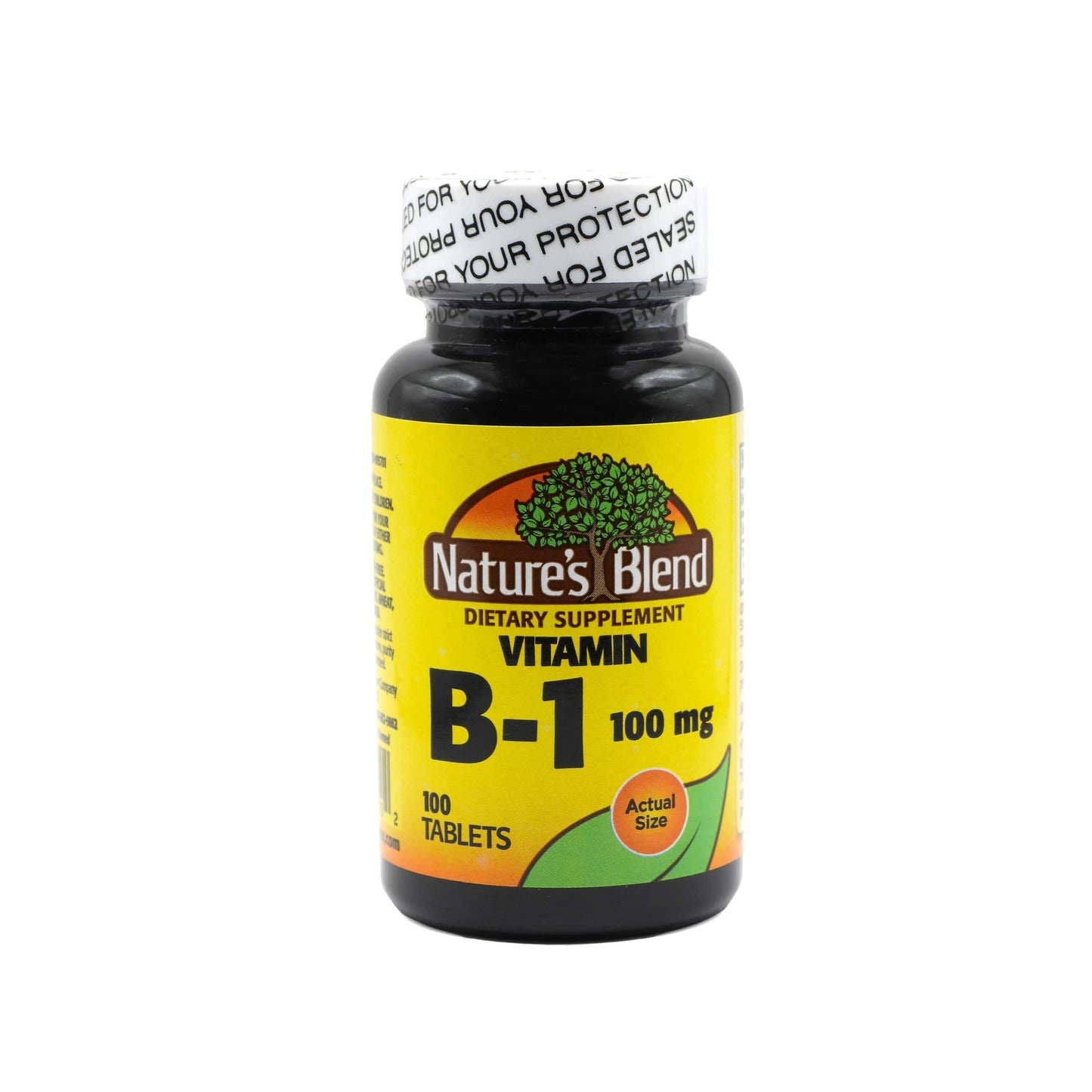 Nature Blends Vitamin B-1 tablets by Pasteur Pharmacy, 100 mg, 100-count supplement for energy and nerve health.