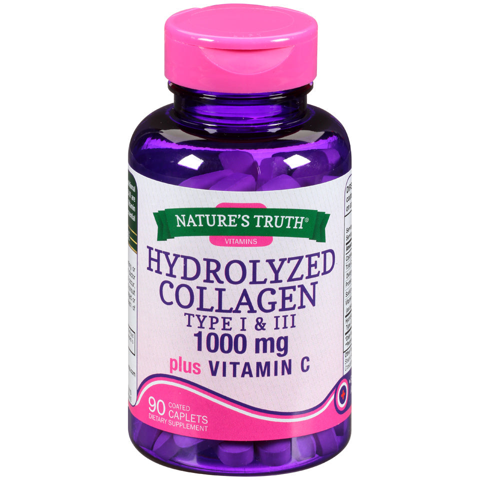 Nature's Truth Ultra Collagen Coated Caplets, 3000 Mg, pasture-raised vitamins and supplements for skin and joint support.