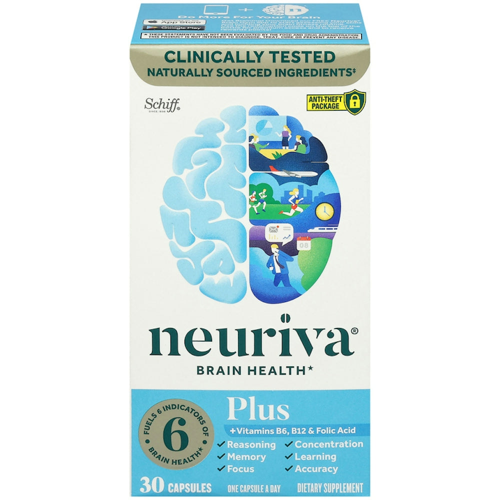 Neuriva Plus Brain Performance Supplement capsules by Pasteur Pharmacy, dietary vitamins and supplements for cognitive support.