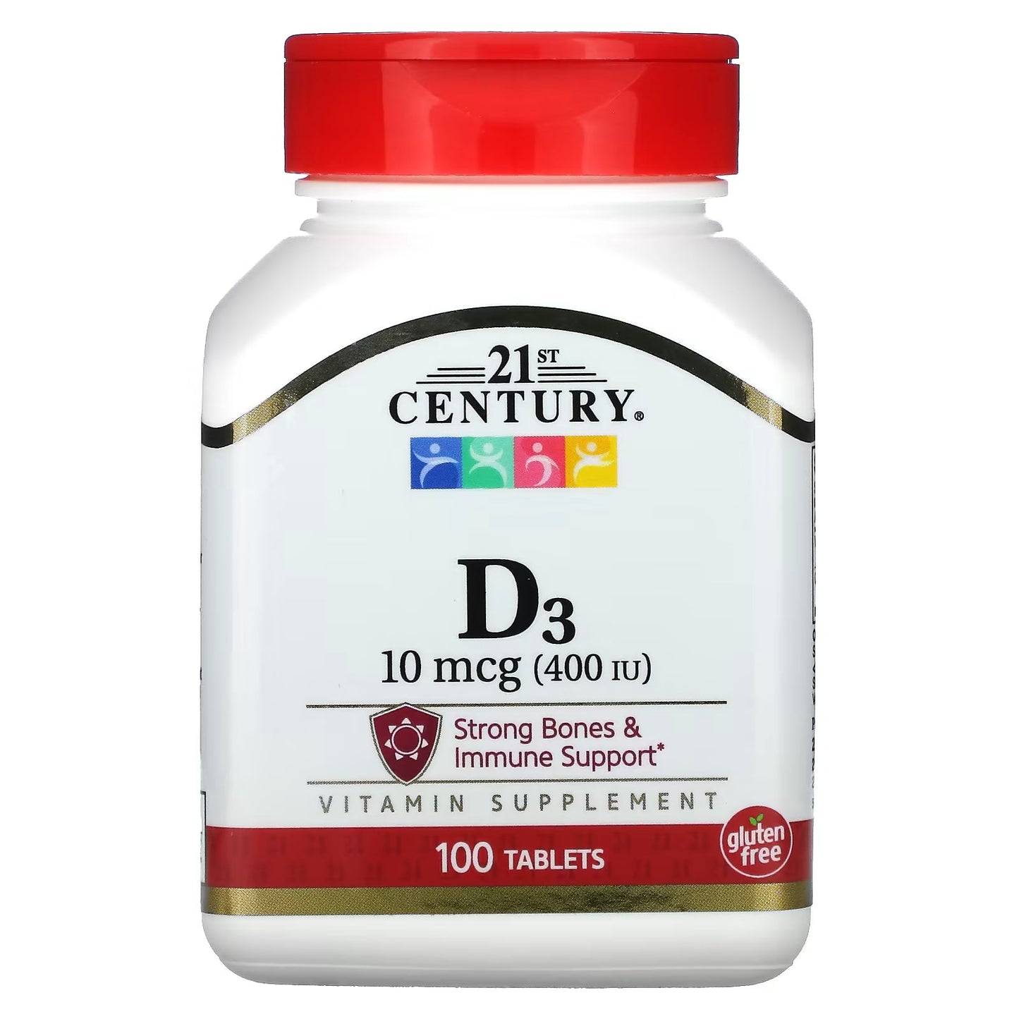 Pasteur Pharmacy Vitamin D3 10 mcg (400 IU) tablets, 100-count unit dose bottles, dietary supplement for bone health