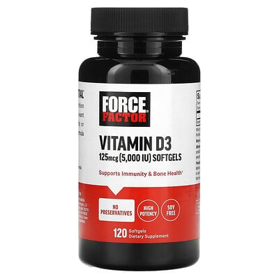 Vitamin D3 Gc 125 mcg supplement bottles by Pasteur Pharmacy, showing the label and capsules inside the bottle.