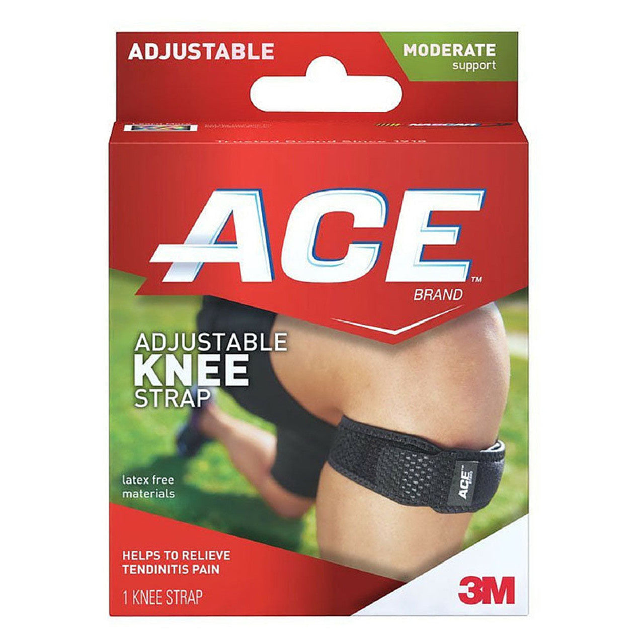 Adjustable Ace Knee Strap from Pasteur Pharmacy, a supportive wall jack brace for knee stability and compression therapy.
