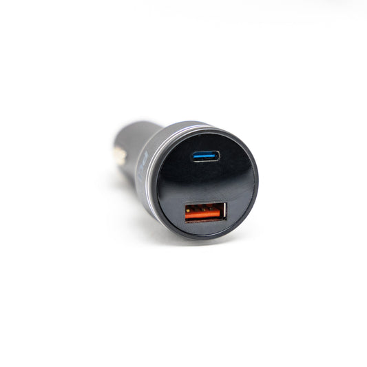 Starlink Mini Cigar Power Cable by PCI Race Radios for satcomm equipment, shown connected with cable and connectors.