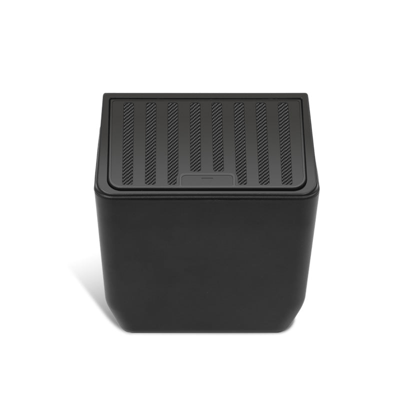 Rear seat storage box trash can for Tesla Model Y Juniper, compact and functional car organization accessory.