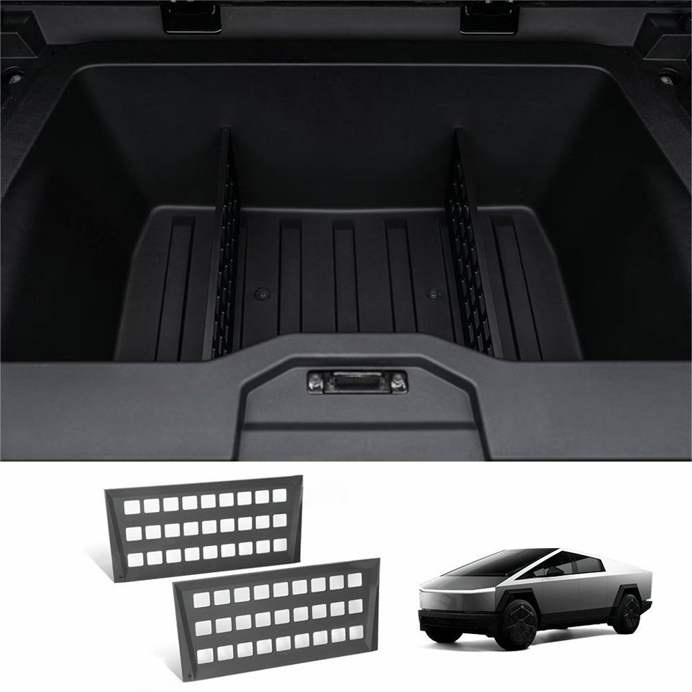 Pair of rear trunk lower grille baffles for Tesla Cybertruck, compatible with CyberTruck models, from Tesery Official Store.