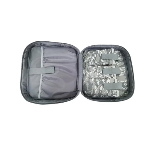 Camouflage Starlink Mini Travel Bag by Revolink Satellite Gear with multiple compartments and adjustable straps.
