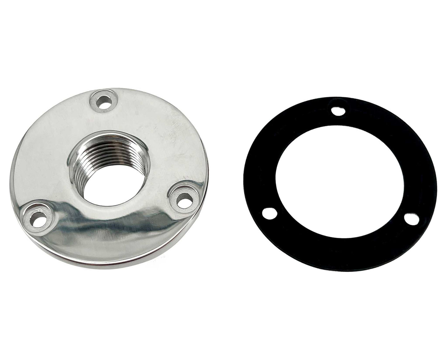Seaview Global Vault Pro Center Drain Plug made of stainless steel, designed for boat drainage systems.