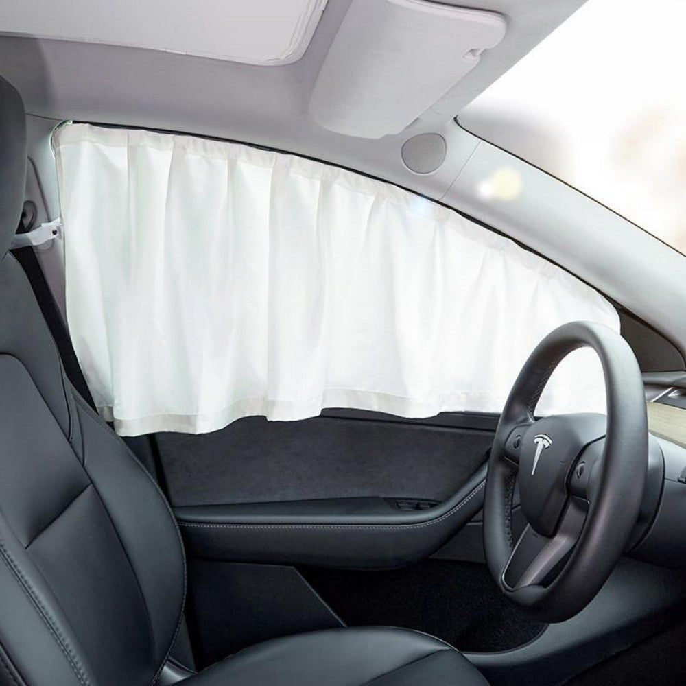 Set of four Tesery Tesla Model 3/Y side window sunshades, providing UV protection and privacy for car side windows.