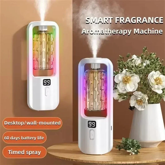 Silcy Skin 50ml essential oils diffuser with USB, LED display, 5 gear settings, wall-mounted air freshener and smart fragrance device