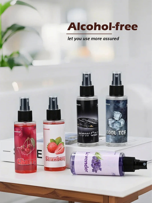 Silcy Skin 100ml air freshener bottle with 10 scents, designed to eliminate odors and provide long-lasting fragrance for home and car