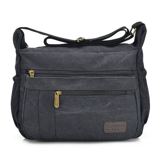 Wautton sling bag with adjustable shoulder strap, compact crossbody design, ideal for work and casual use.