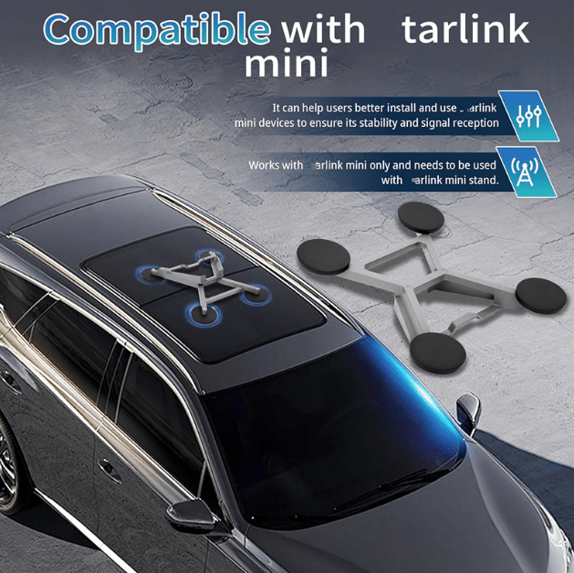 Starlink Mini Magnetic Roof Mount for RV and Van with quick release, designed for easy installation and secure attachment.