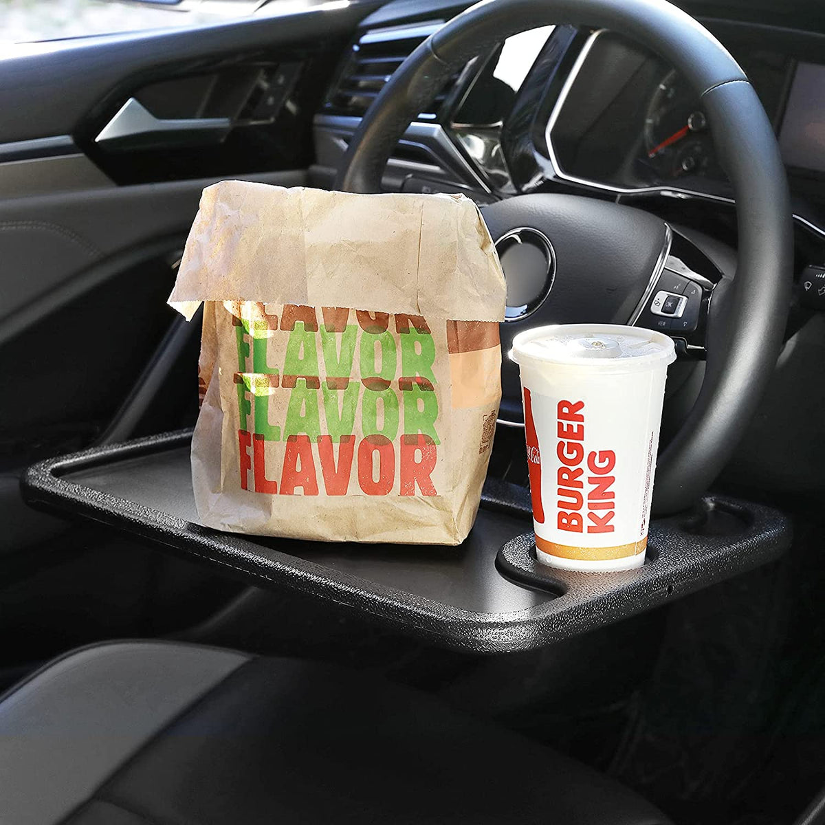 Tesla Model 3/Y/S/X steering wheel desk patch, designed for secure attachment and convenient workspace during driving.