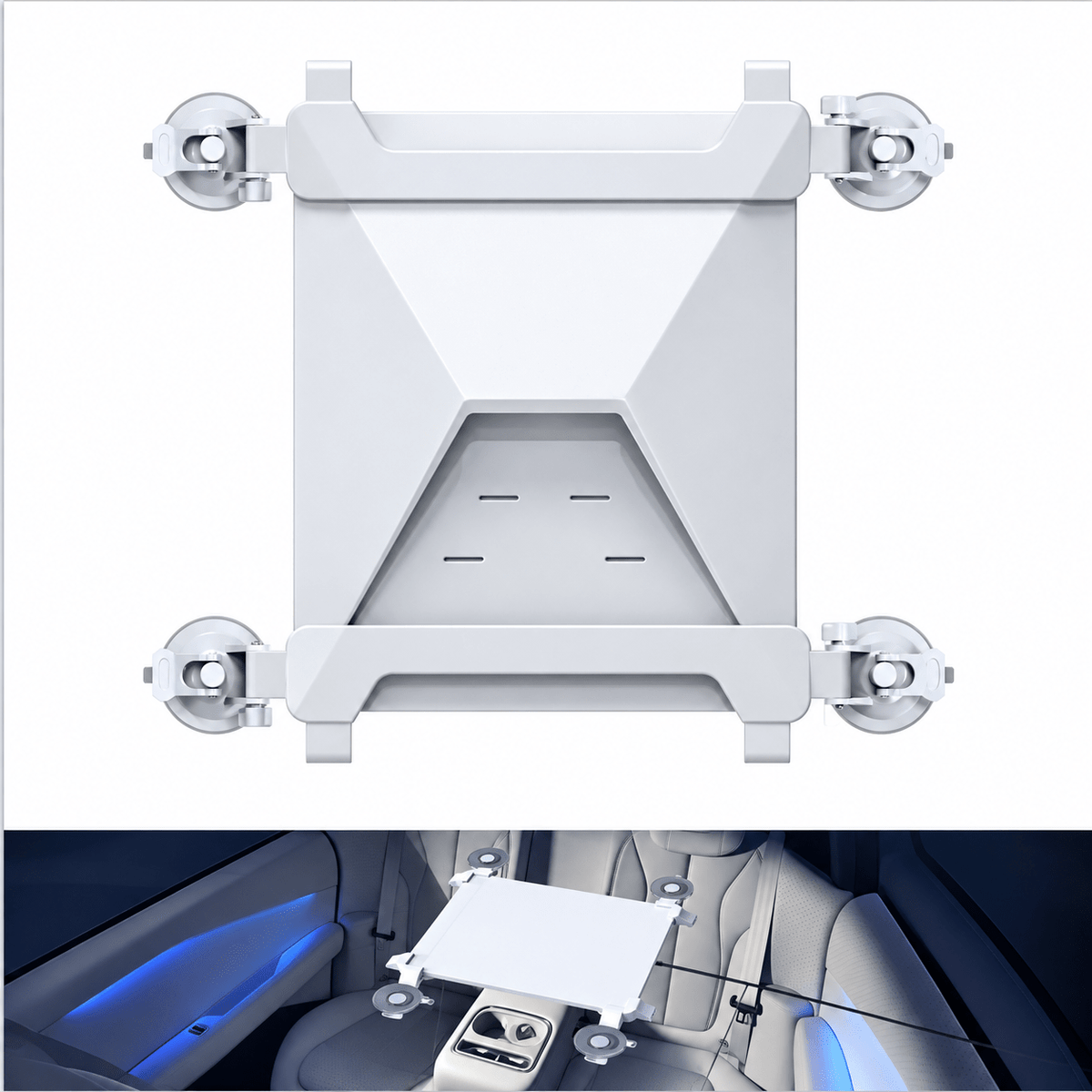 Suction cup mount for Starlink Mini by Tesery, secure mounting device with adjustable arm for satellite internet antennas.