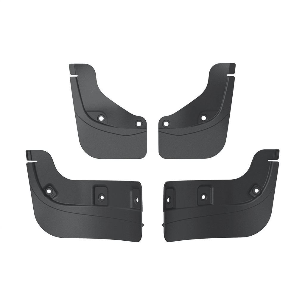 Tesery Hidden Mud Flaps for Tesla Model Y Juniper and Model YL, providing invisible protection for vehicle exterior.