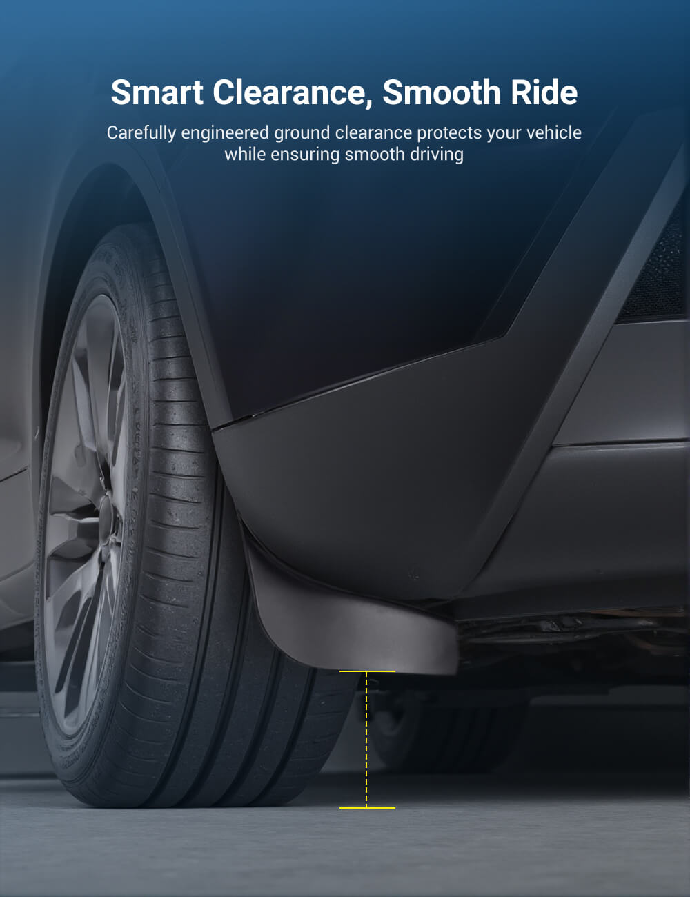 Tesery Hidden Mud Flaps for Tesla Model Y Juniper, invisible mud guard protecting wheels and body from dirt and debris