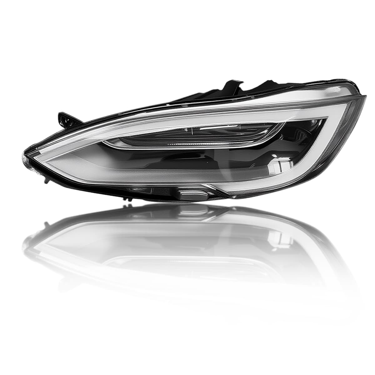 Tesla Model S LED headlight assembly by Tesery, showcasing the sleek, modern design of the front light component for model years 2016-2022.