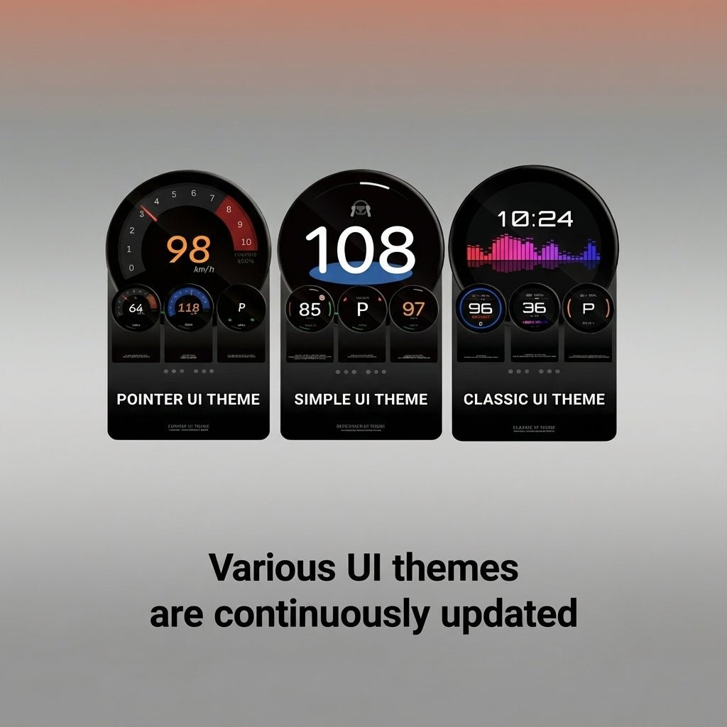 Tesla Model Y Juniper or Model 3 Highland dashboard display with OLED magnetic HUD by Tesery.