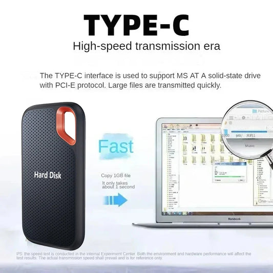 High-speed 1TB external SSD by The Shopper Stop, portable solid state drive for laptop and Mac, compact external hard disk.