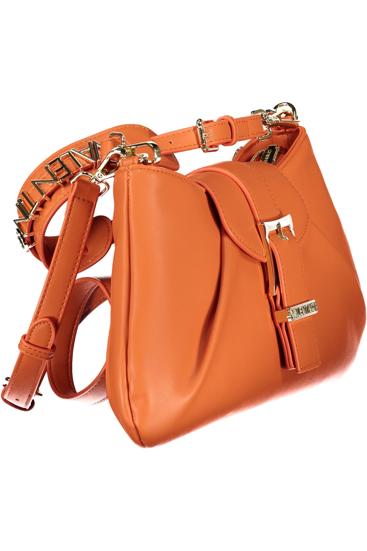 Valentino women's orange Borse handbag with sleek design and gold-tone hardware, stylish accessory for women.