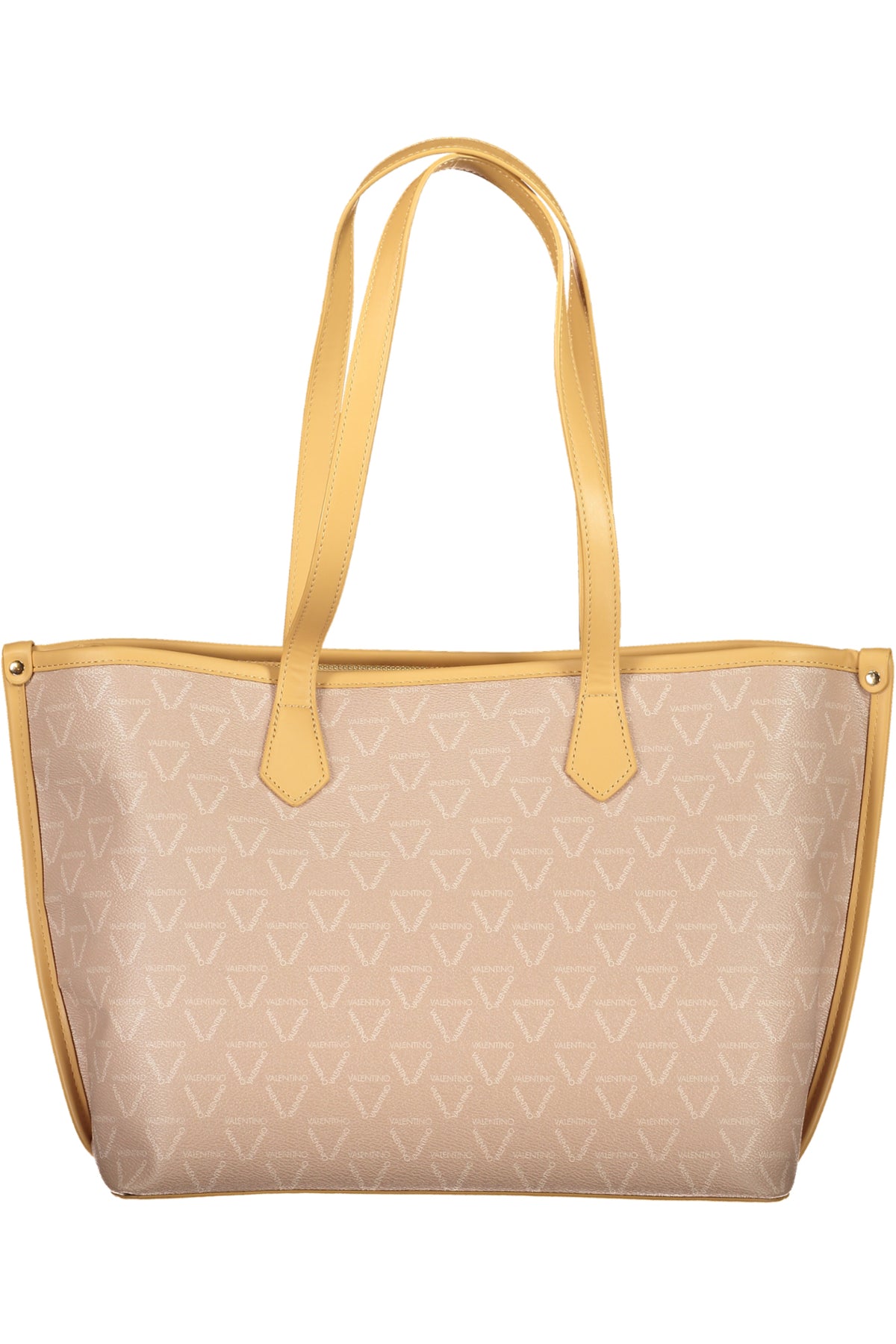 Beige Valentino women's Borse bag with sleek design and subtle branding, featuring elegant leather texture and structured shape.
