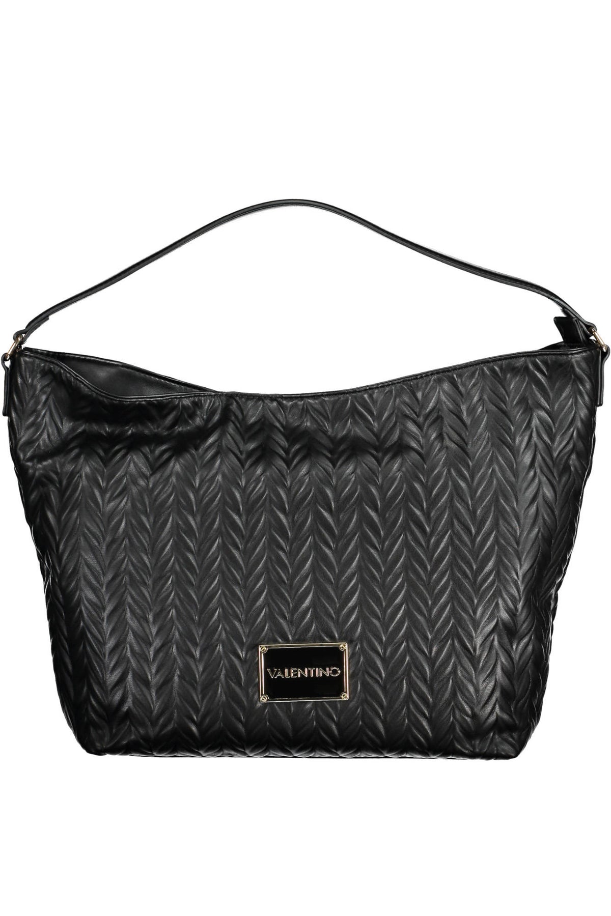 Black Valentino women's Borse bag with sleek design and gold accents, featuring a structured shape and top handle.