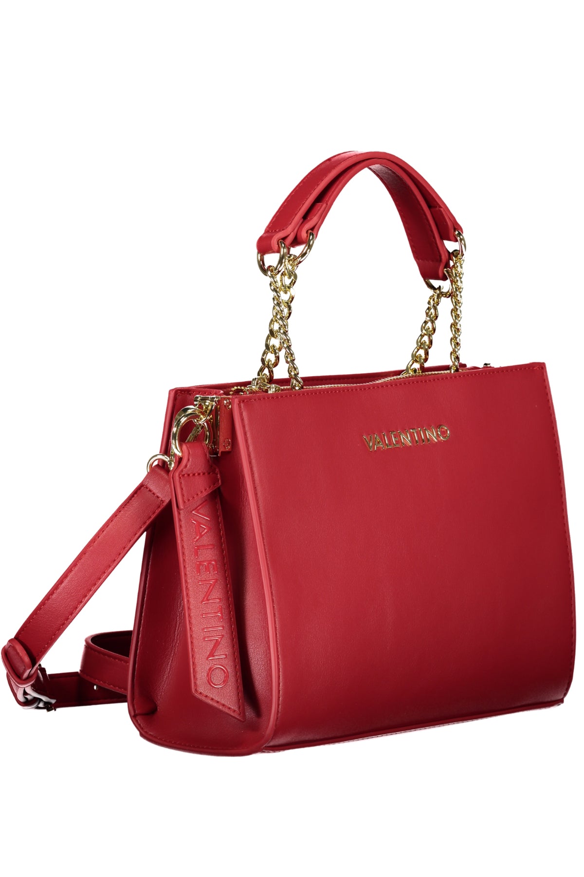 Red Valentino women's Borse bag with sleek design and Valentino branding, shown in a close-up image.