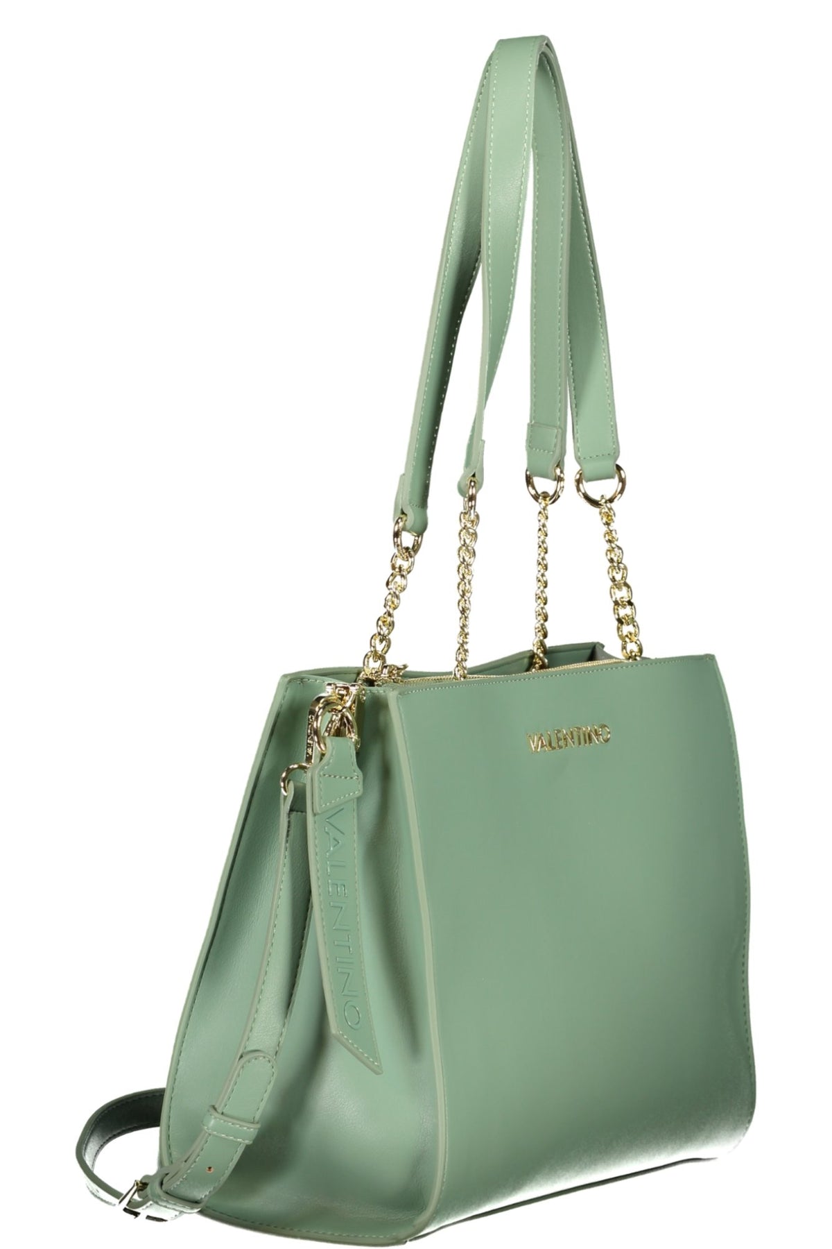 Green Valentino women's Borse bag with sleek design and structured shape, showcasing elegant craftsmanship.