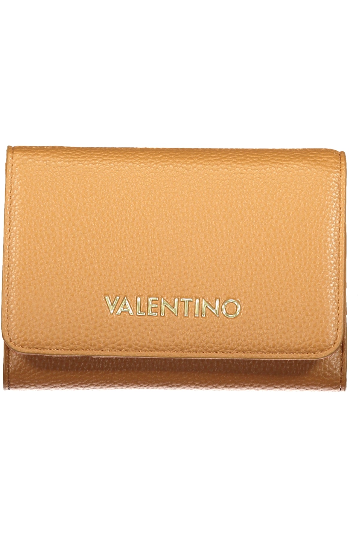 Brown Valentino women's wallet with sleek leather design and multiple card slots, perfect for everyday use.