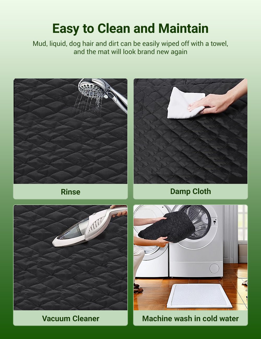 Waterproof Tesla Model 3 trunk pet mat by Tesery, designed to protect the trunk from pet hair and spills.
