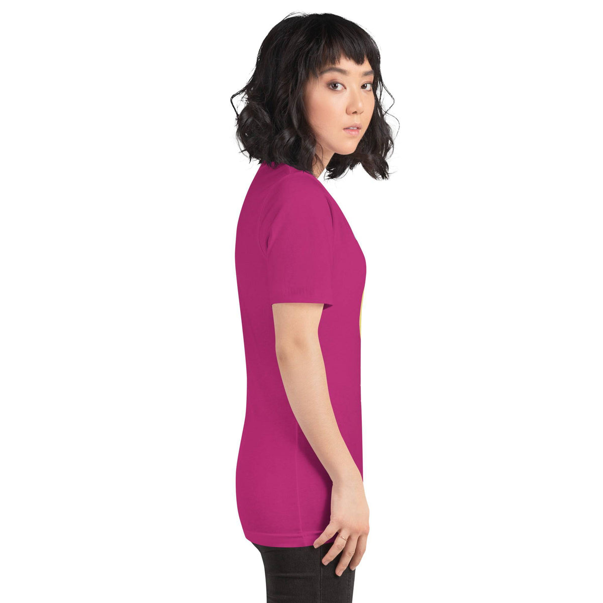 Black Heather "Yarn is My Love Language" T-Shirt by Darn Good Yarn, featuring a casual fit with yarn-themed graphic.