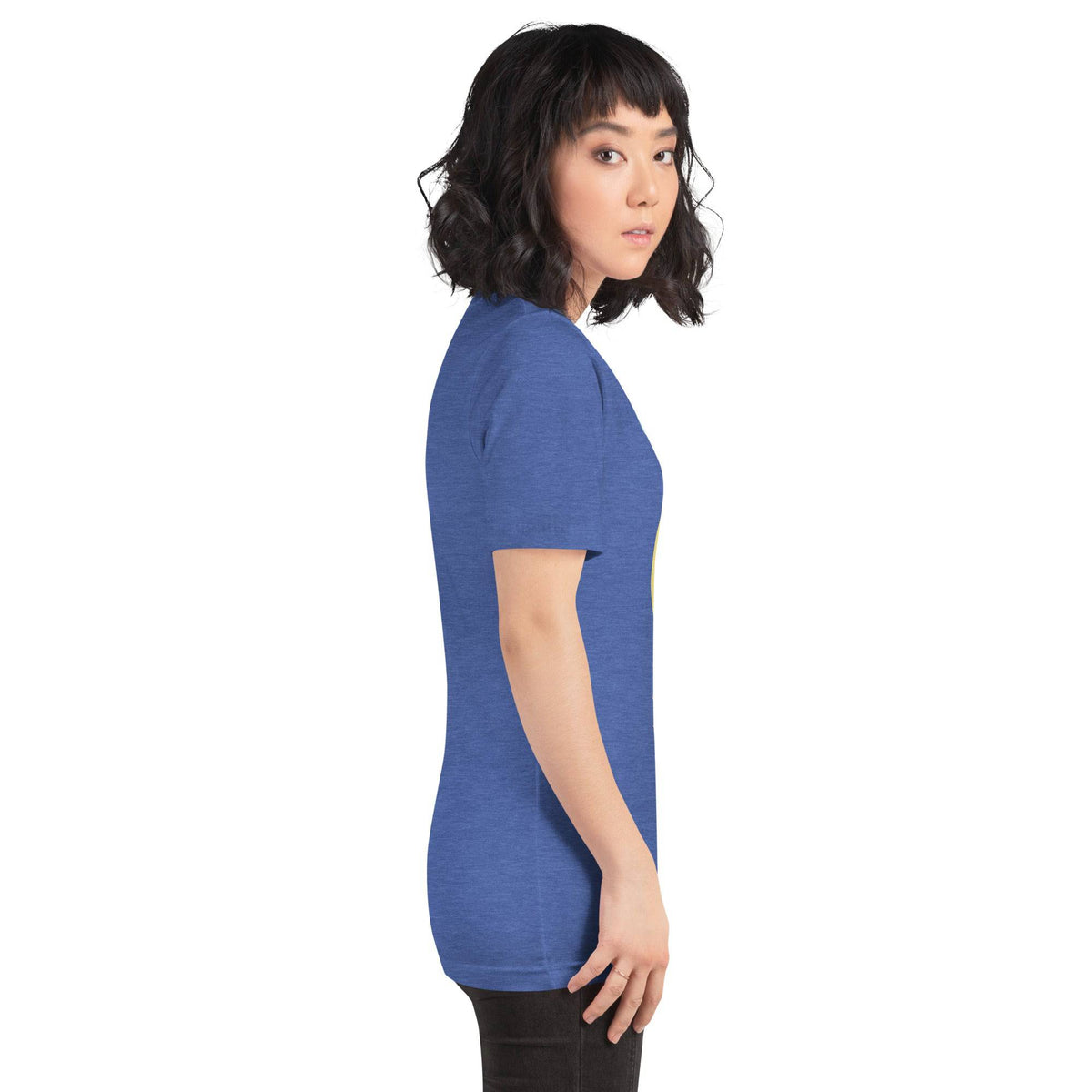 Black Heather "Yarn is My Love Language" T-shirt by Darn Good Yarn, featuring text design on lightweight fabric.