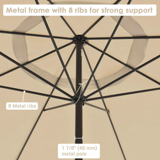 Yescom 13ft outdoor patio market umbrella in tan, designed for garden and table shading, by yescomusa.