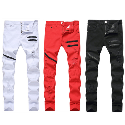 Casual Zipper Jeans by Marnix