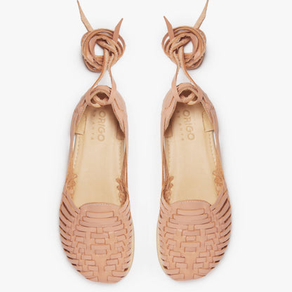 Origo Shoes Huarache Slip-On barefoot shoes in neutral color, showcasing breathable fabric and ergonomic design for comfortable wear.
