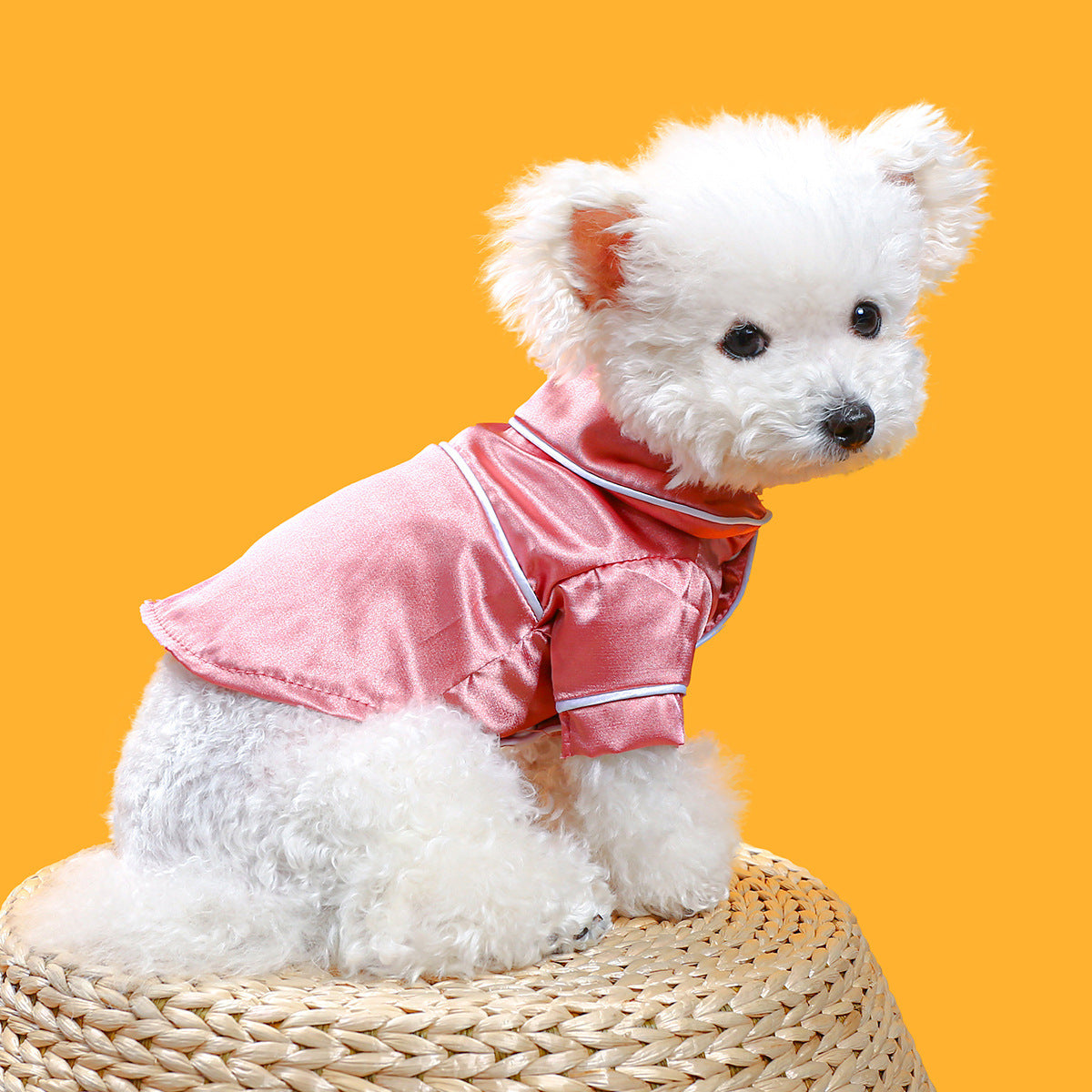 Comfortable silk pet pajamas clothing for dogs and cats in a soft, lightweight design