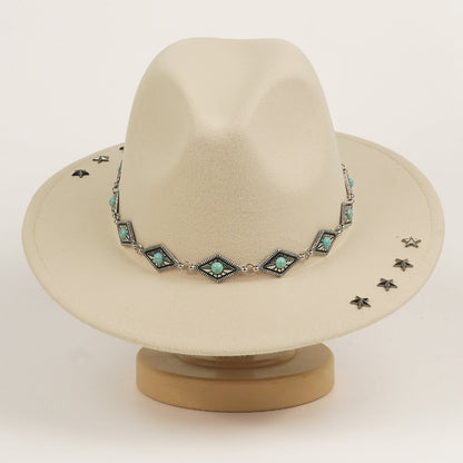 Vintage-patterned denim hat with a fashionable, versatile design、】【