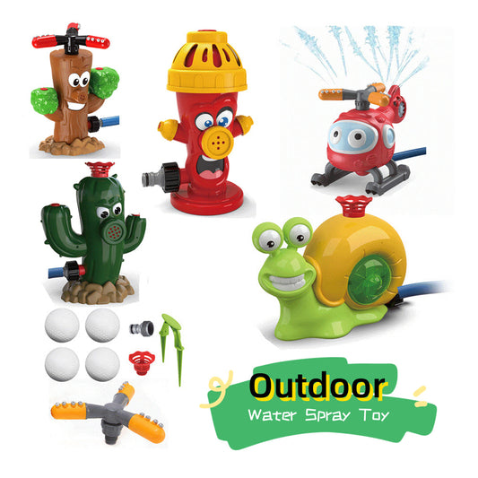 Cartoon outdoor water spray sprinkler toy for kids, colorful garden and yard summer splash toy by My Store