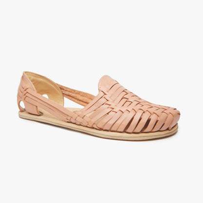 Origo Shoes Huarache Slip-On barefoot shoes, beige with breathable fabric, versatile slip-on design for comfortable casual wear.