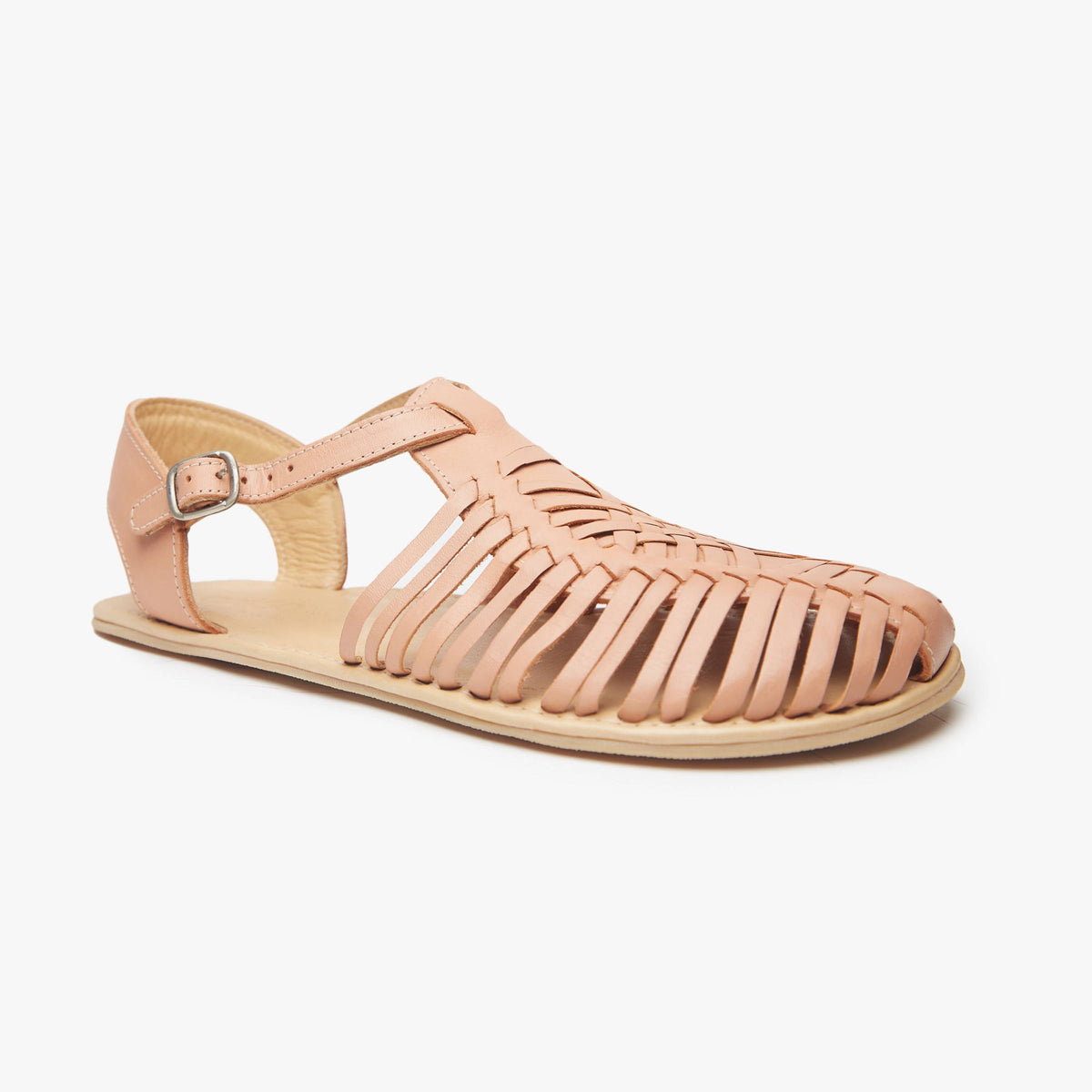 Origo Shoes Huarache Sandal Wide by Anya, barefoot shoe with woven straps and open toe design, shown on a neutral background.