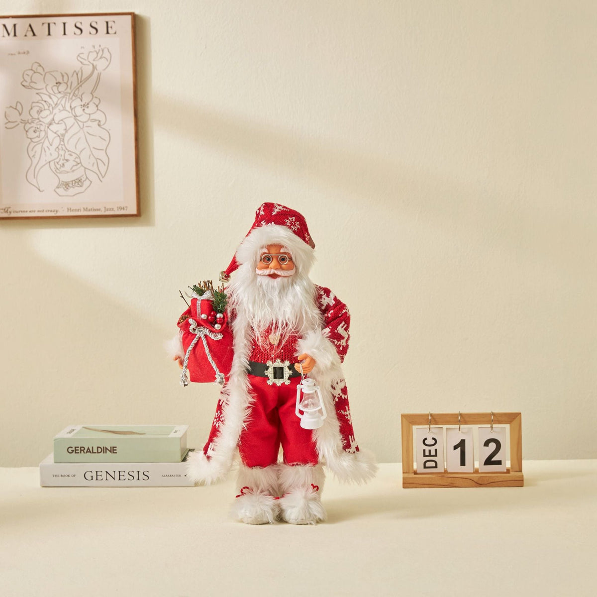 Christmas doll ornaments decorations by My Store, festive doll ornament display