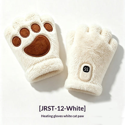 Cat-paw heated fingered gloves hand warmer in a cozy paw-inspired design
