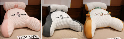 Fluffy triangle reading cushion pillow, soft large backrest lumbar cushion for sofa, bed, or office chair
