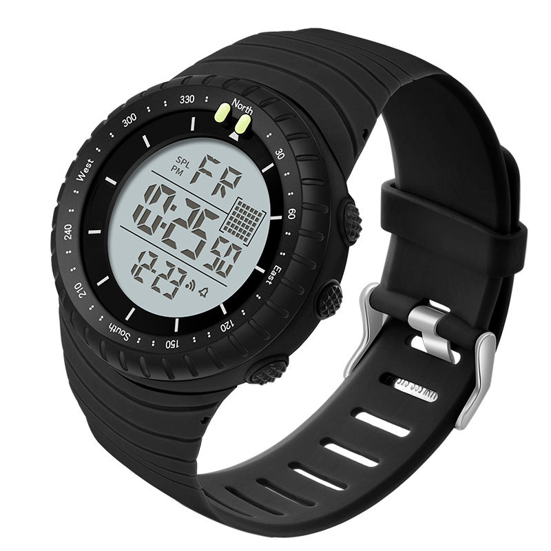 Large-dial multifunction waterproof luminous watch with a durable design and clear analog display