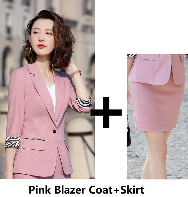 Half-Sleeve Business Suit for Spring and Summer Wear