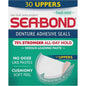 Seabond Uppers Fresh Mint Denture Adhesive Wafers by Pasteur Pharmacy, 30 count, for secure denture fit and fresh breath.