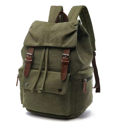 Cross-Border Canvas Student Backpack for Outdoor Travel